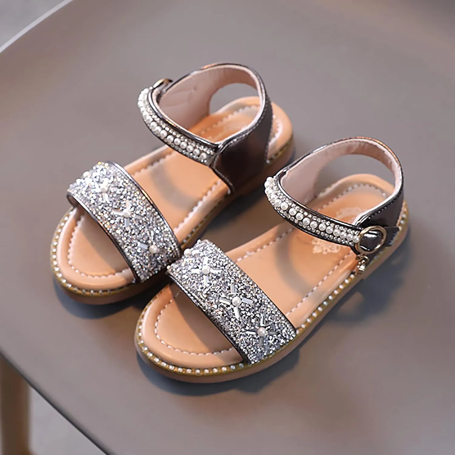 2 Flip Flops Toddler Girl Sandals Easter Flower Girl Dress Shoes Open Toe Little Kid Big Girl Slippers Size 6