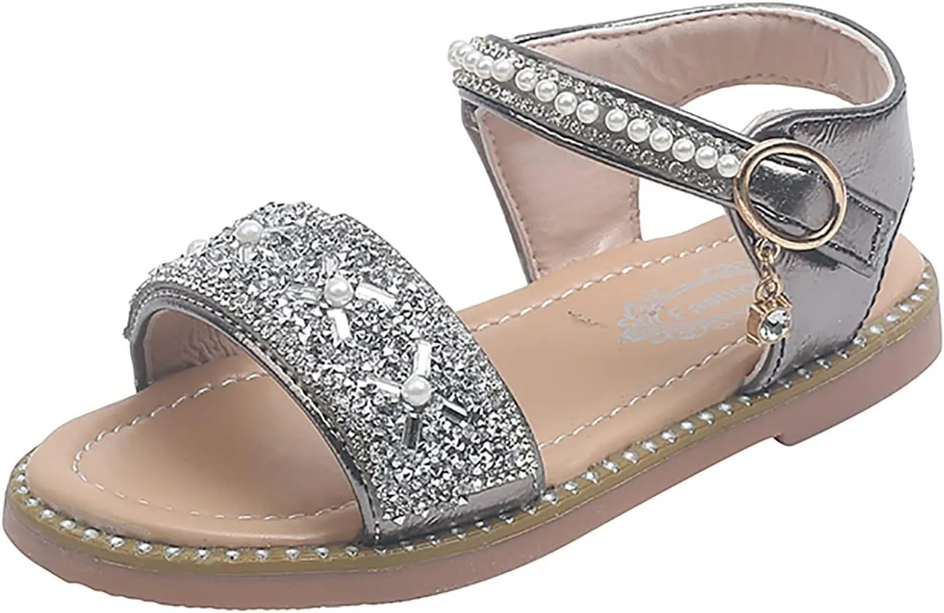 2 Flip Flops Toddler Girl Sandals Easter Flower Girl Dress Shoes Open Toe Little Kid Big Girl Slippers Size 6