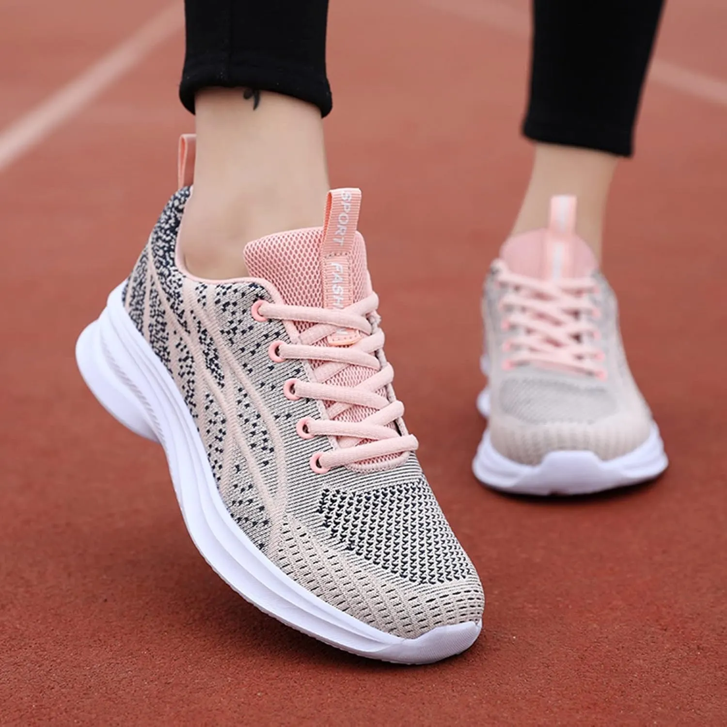 2007 Fashion Sneakers for Women, Orthopedic Casual Sneakers Walking Shoes Tennis Shoes with Arch Support for Hiking Outdoor Sports