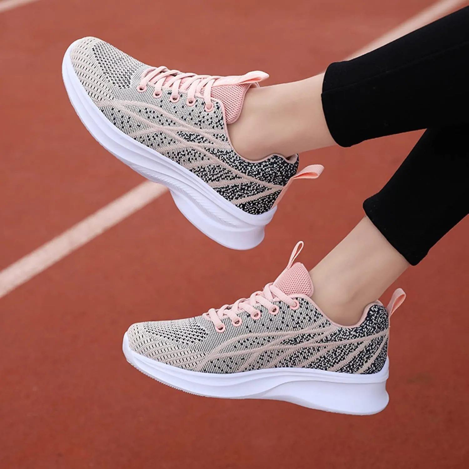 2007 Fashion Sneakers for Women, Orthopedic Casual Sneakers Walking Shoes Tennis Shoes with Arch Support for Hiking Outdoor Sports