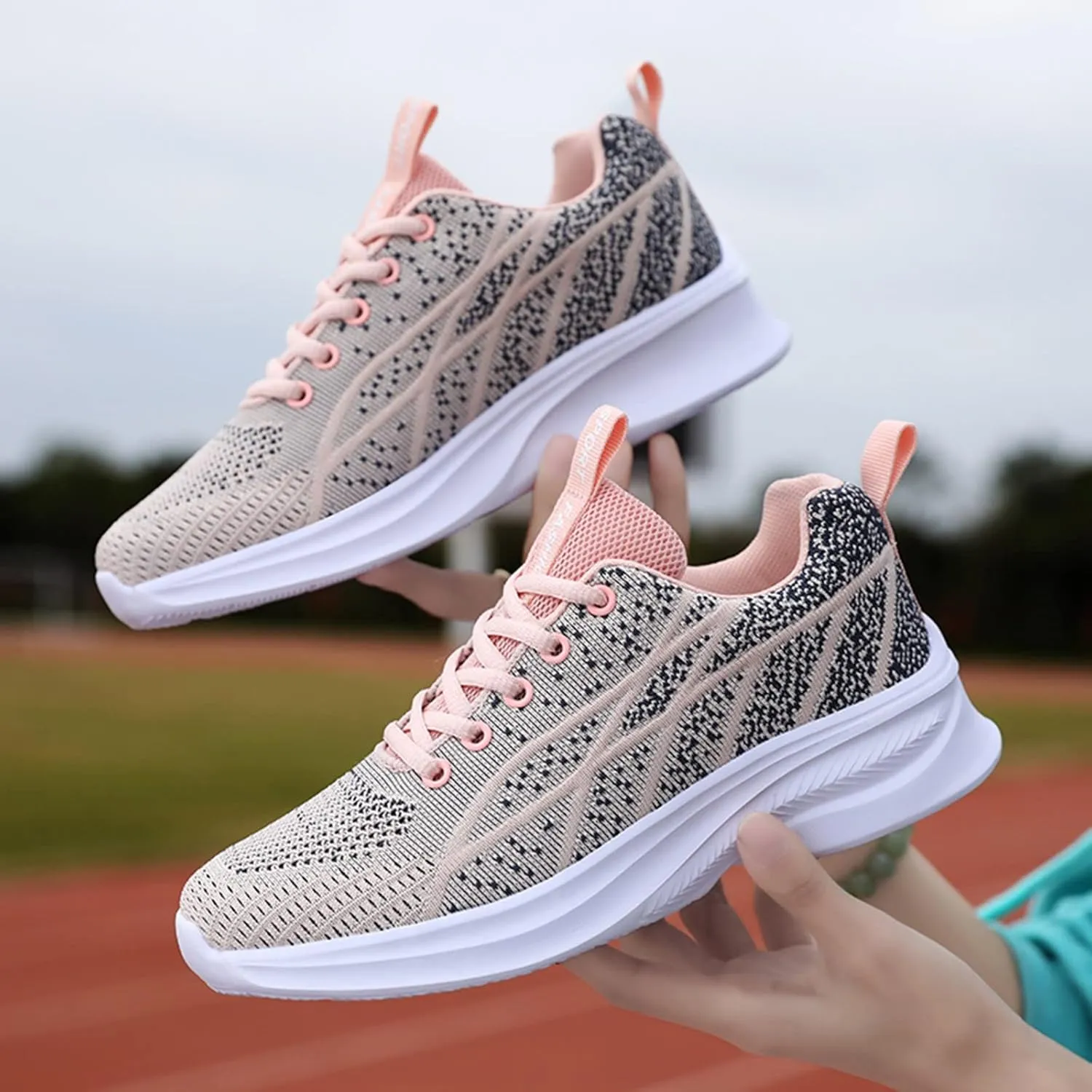 2007 Fashion Sneakers for Women, Orthopedic Casual Sneakers Walking Shoes Tennis Shoes with Arch Support for Hiking Outdoor Sports