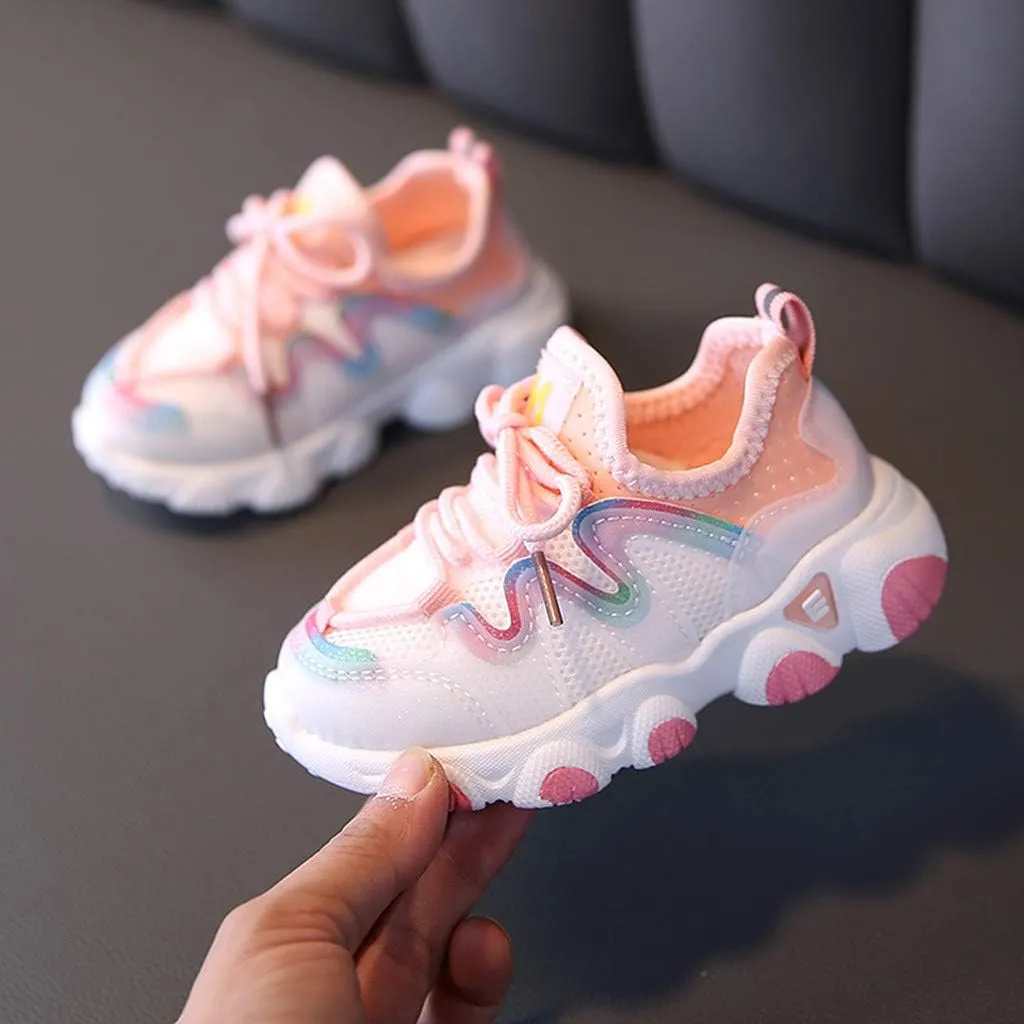5 Toddler Boy Shoe Baby Soft Up Shoes Toddler Breathable Infant Kids Girls Lace Mesh Boys High Top Dress Shoes