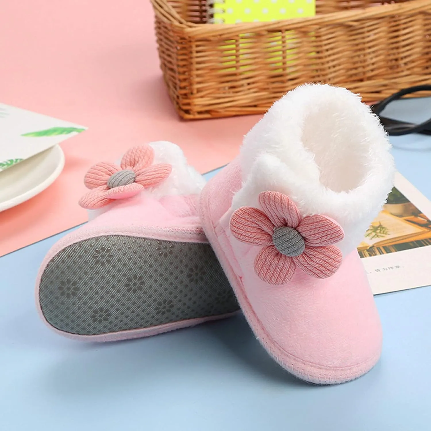 9 Month Baby Boy Boots Baby Cotton Shoes Toddler Shoes Fleece Warm Boots Shoes Fashion Printing Non Slip Breathable Nude Boots Baby Cowboy Boots Boys