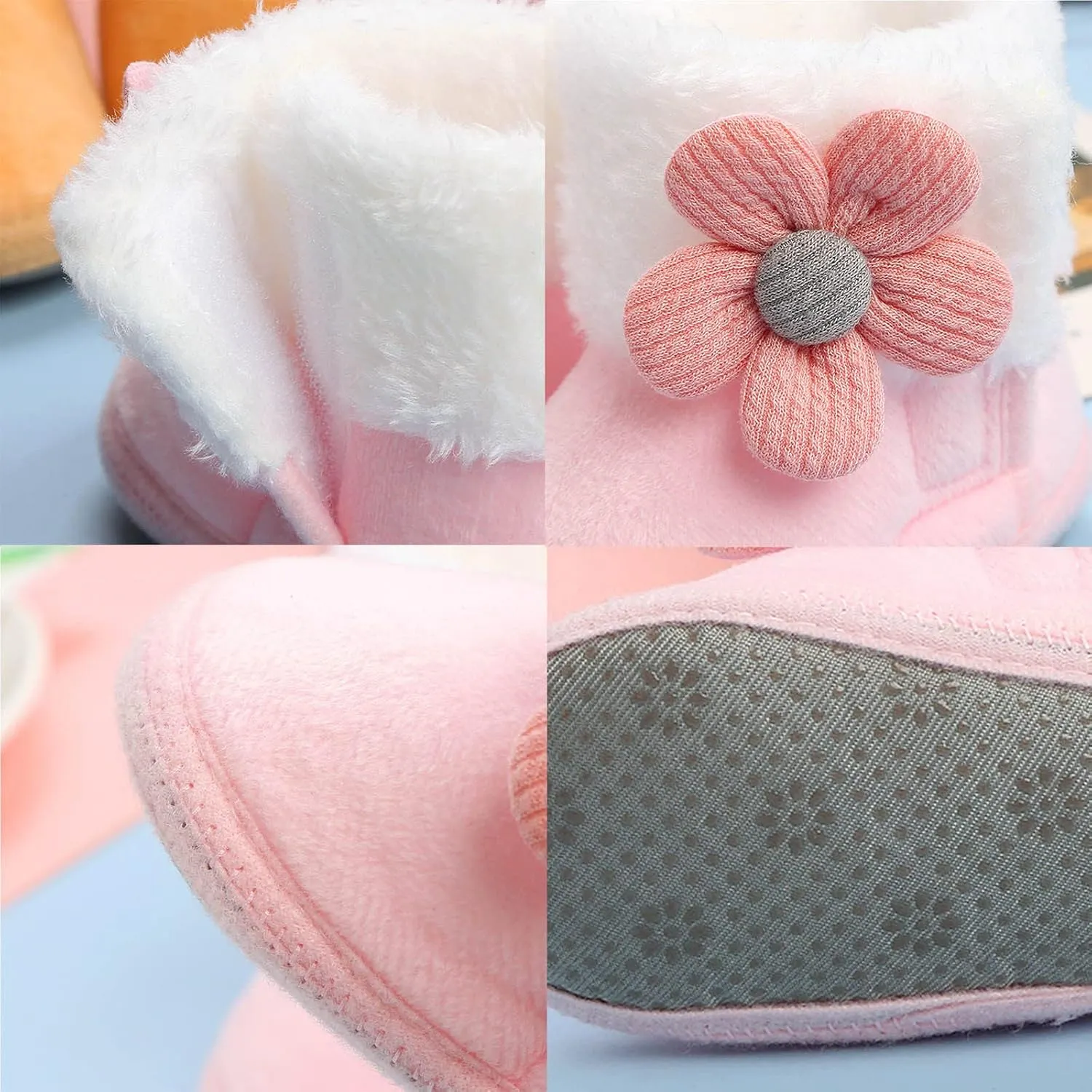 9 Month Baby Boy Boots Baby Cotton Shoes Toddler Shoes Fleece Warm Boots Shoes Fashion Printing Non Slip Breathable Nude Boots Baby Cowboy Boots Boys