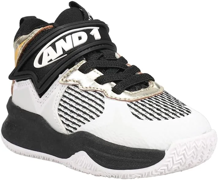 AND1 Toddler Boys Ballistic Basketball Sneakers Shoes - White