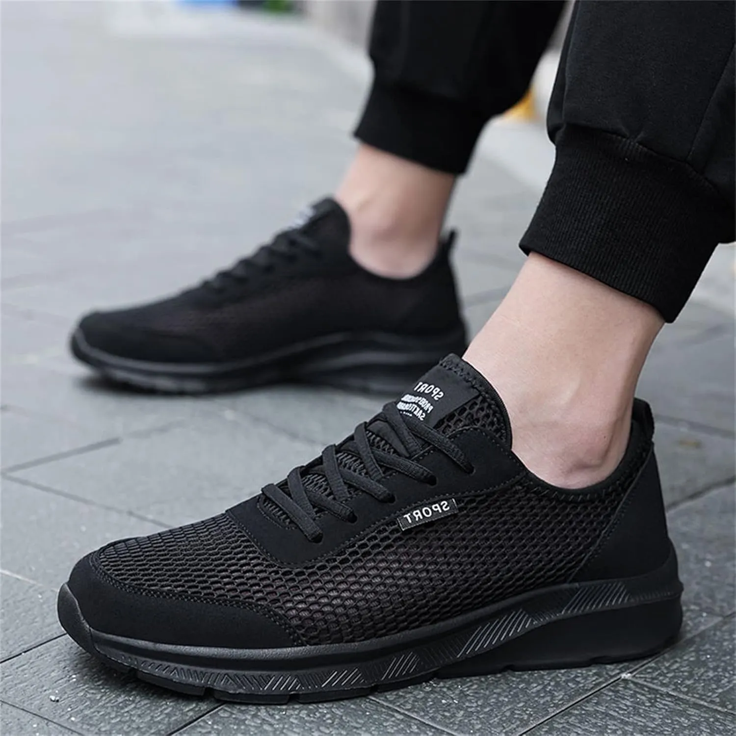 Arch Support Fitness Sneaker for Men Comfortable Breathable Lightweight Tennis Shoe Wide Walking Shoes for Men