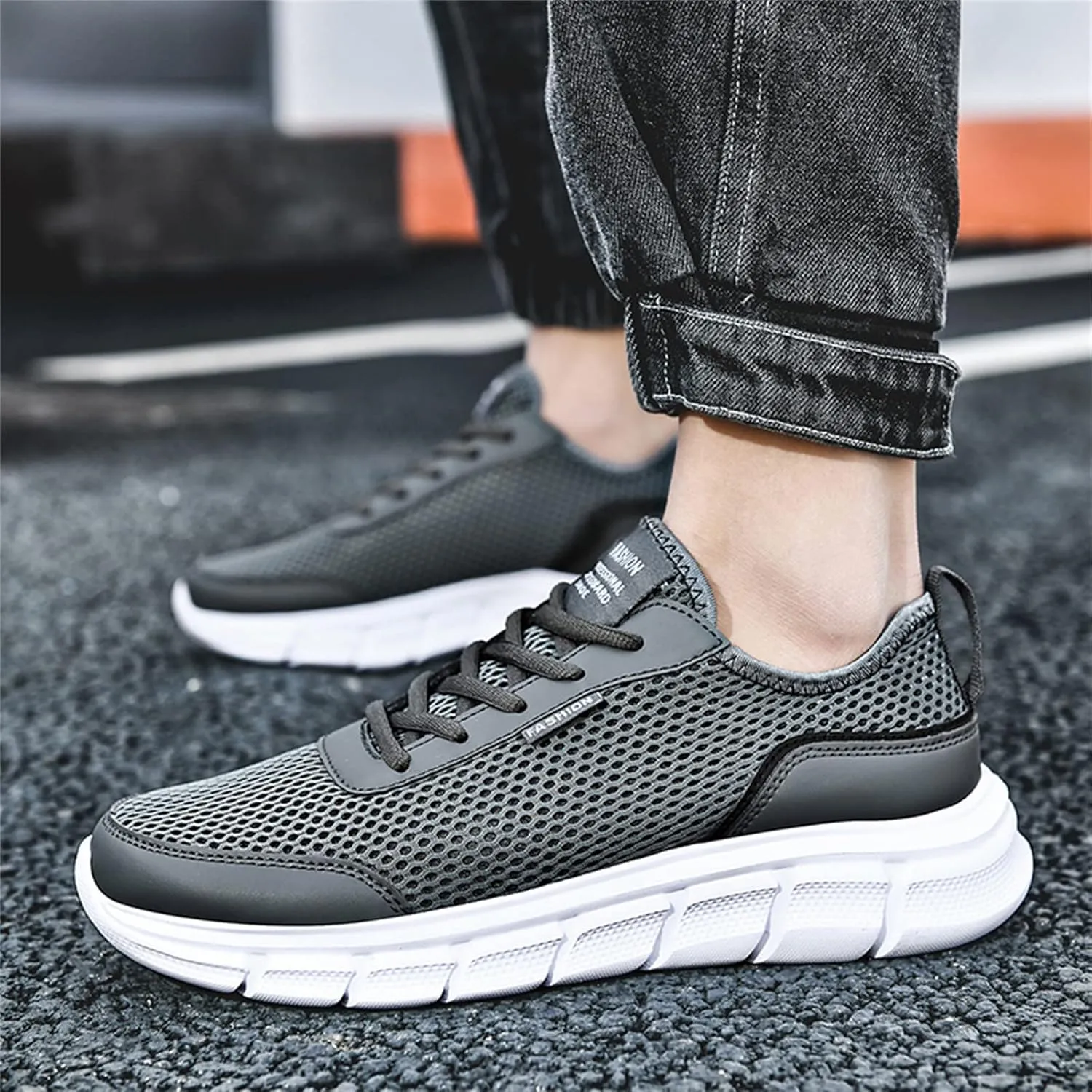 Arch Support Fitness Sneaker for Men Lightweight Breathable Walking Shoe Gym Tennis Sport Jogging Walking Shoes