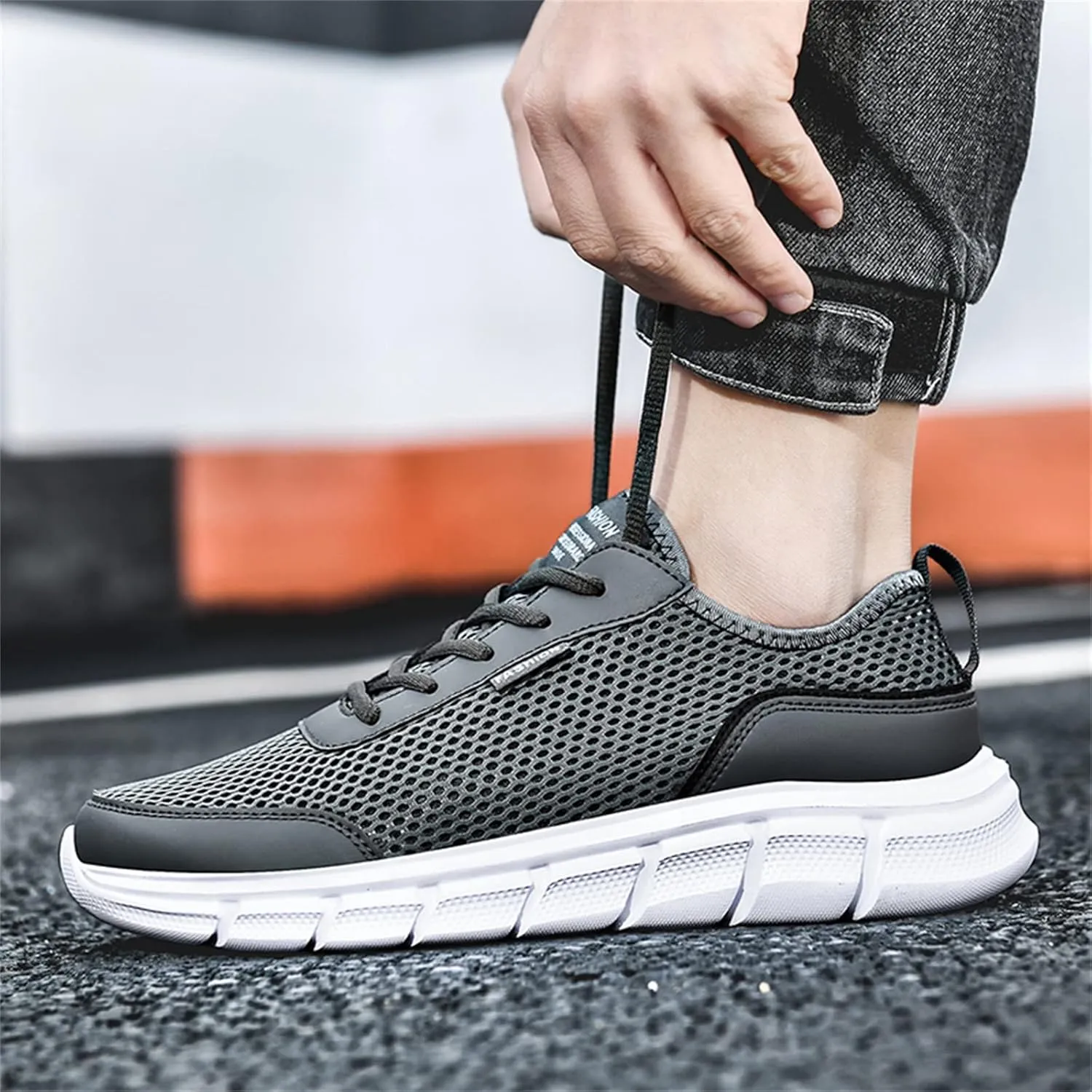 Arch Support Fitness Sneaker for Men Lightweight Breathable Walking Shoe Gym Tennis Sport Jogging Walking Shoes