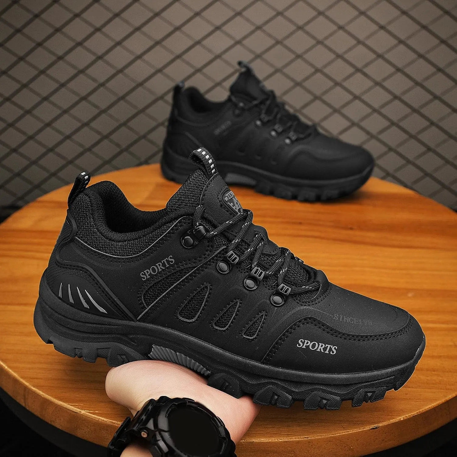 Arch Support Hiking Shoes for Men Breathable Casual Comfortable Walking Sneaker Lightweight Work Shoes for Men