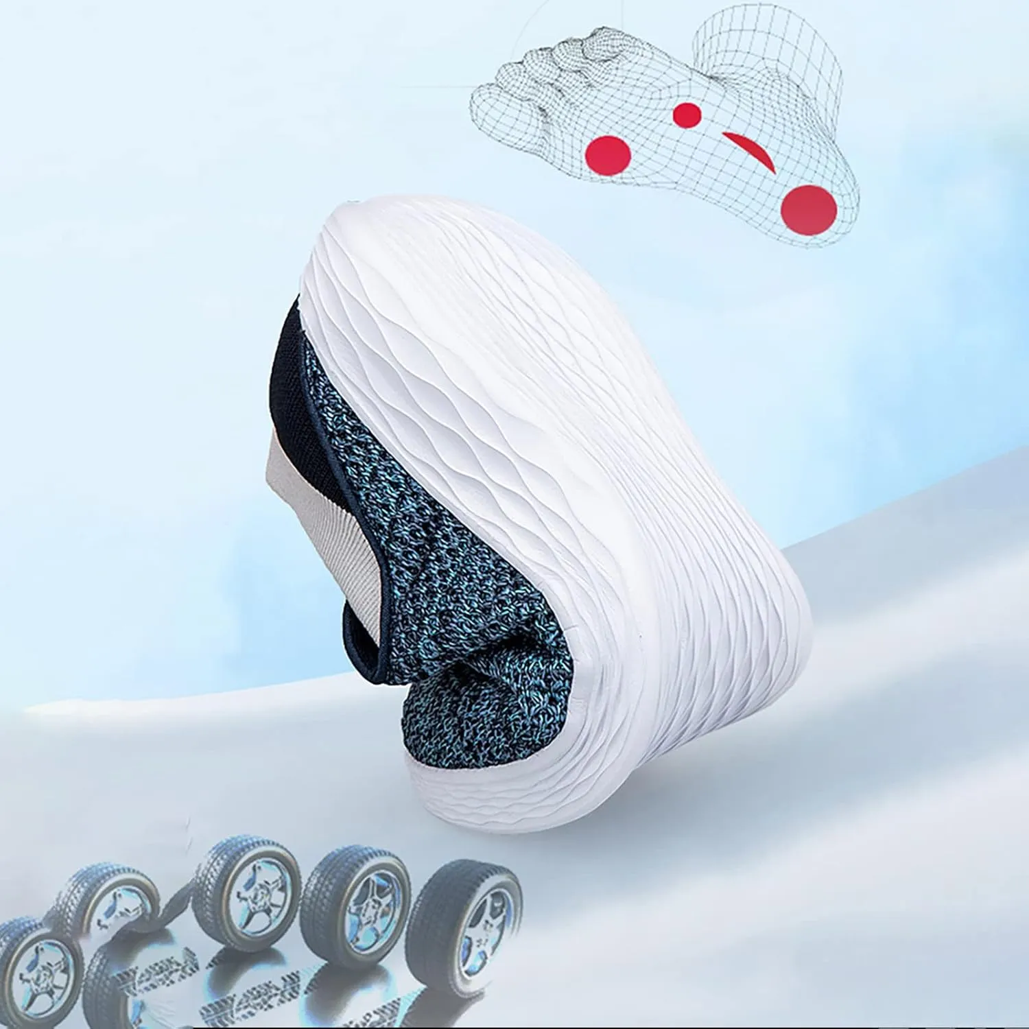 Arch Support Hiking Shoes for Men Lightweight Breathable Slip On Running Shoe Outdoor Non Slip Jogging Sneakers