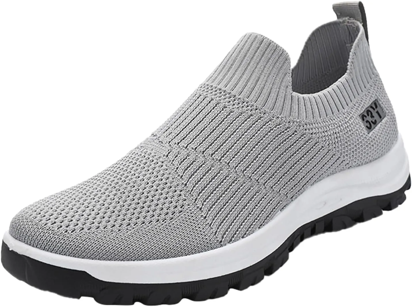 Arch Support Hiking Shoes for Men Lightweight Sport Gym Jogging Walking Sneaker Convenient Elderly Slip on Shoes