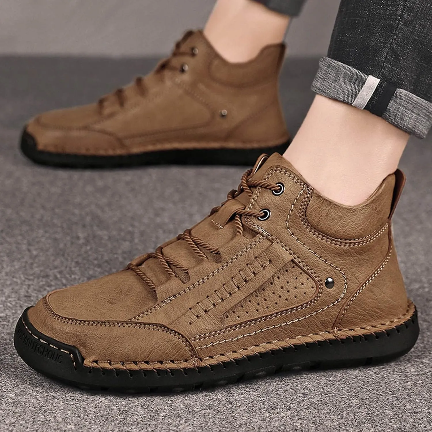 Arch Support Non Slip Minimalist Shoes for Men Casual Sneaker Mesh Breathable Walking Shoe Men's Grounded Shoes