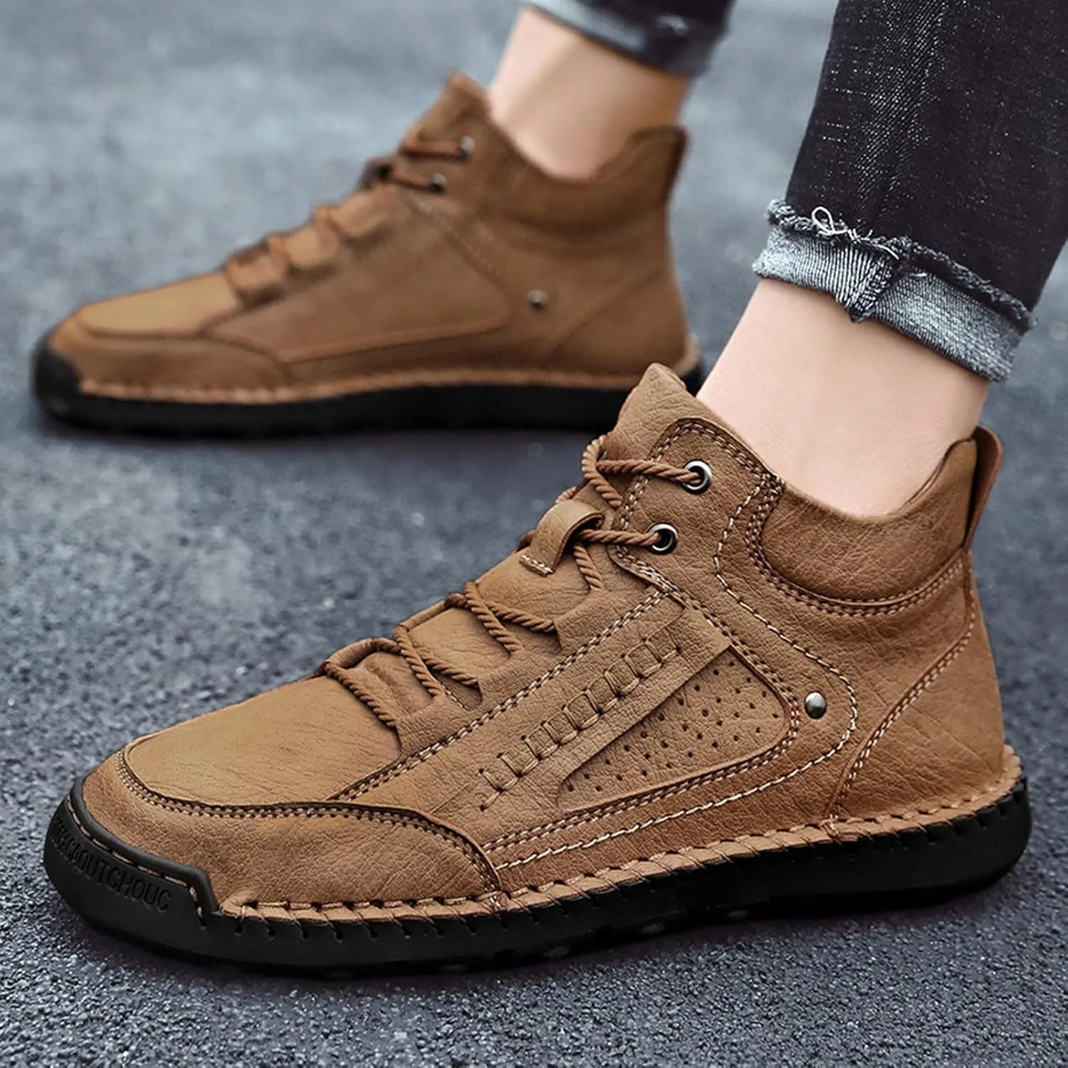 Arch Support Non Slip Minimalist Shoes for Men Casual Sneaker Mesh Breathable Walking Shoe Men's Grounded Shoes