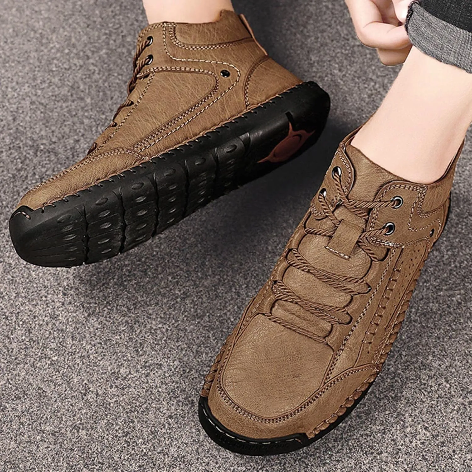 Arch Support Non Slip Minimalist Shoes for Men Casual Sneaker Mesh Breathable Walking Shoe Men's Grounded Shoes