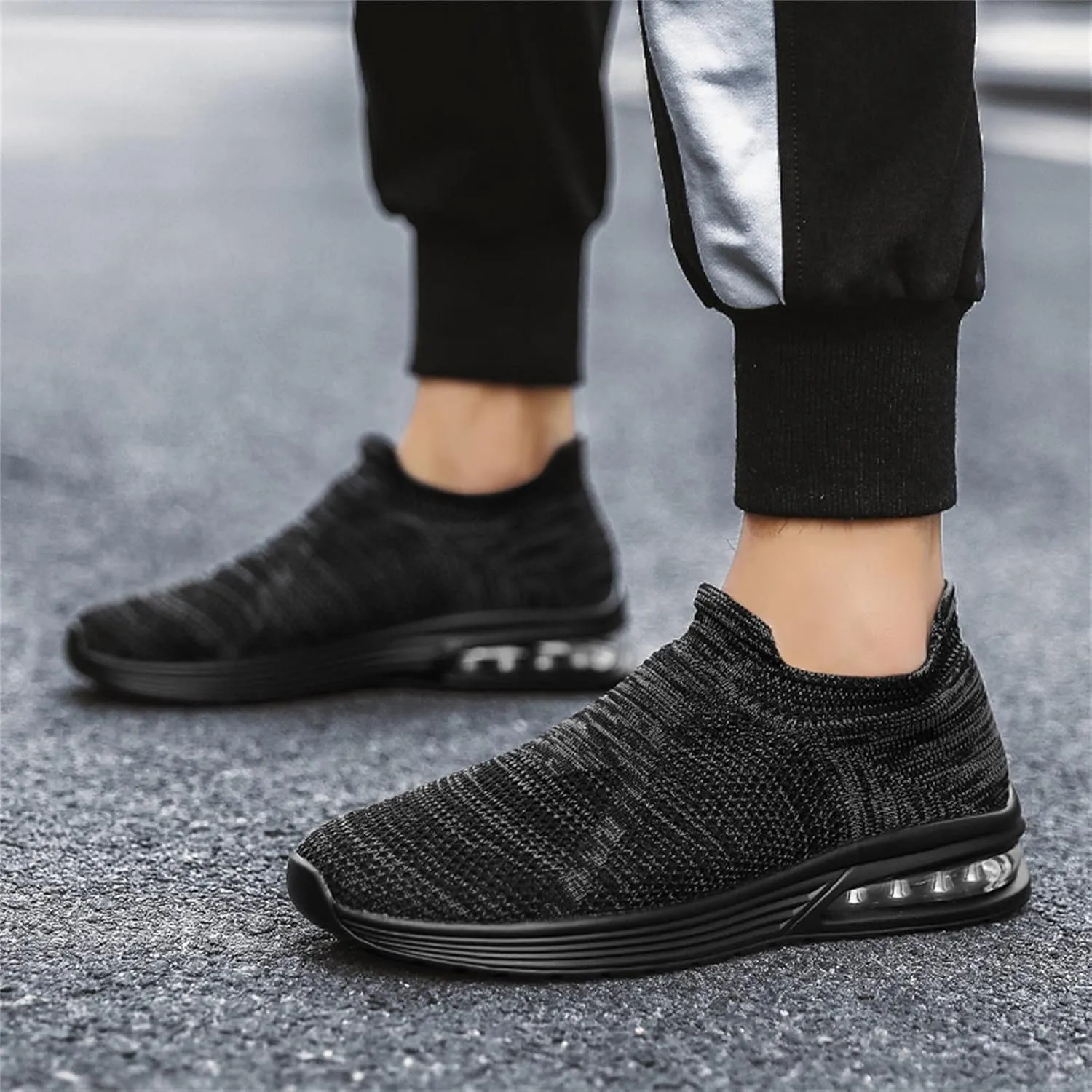 Arch Support Sports Shoes for Men Breathable Elastic Fly Woven Mesh Sneaker Arch Support Walking Shoes for Men