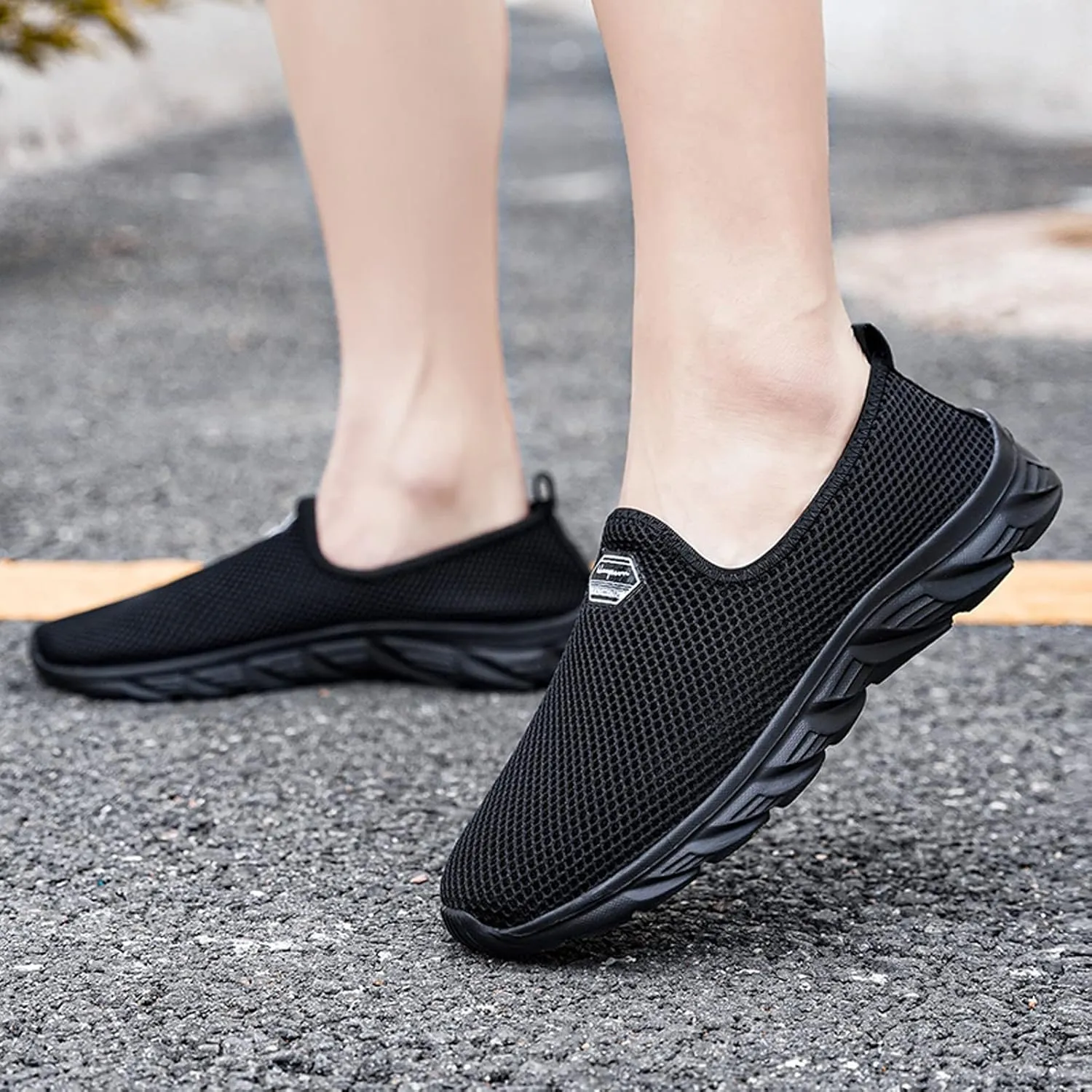 Arch Support Sports Shoes for Men Slip On Lightweight Breathable Fashion Sneaker Arch Support Plantar Fasciitis