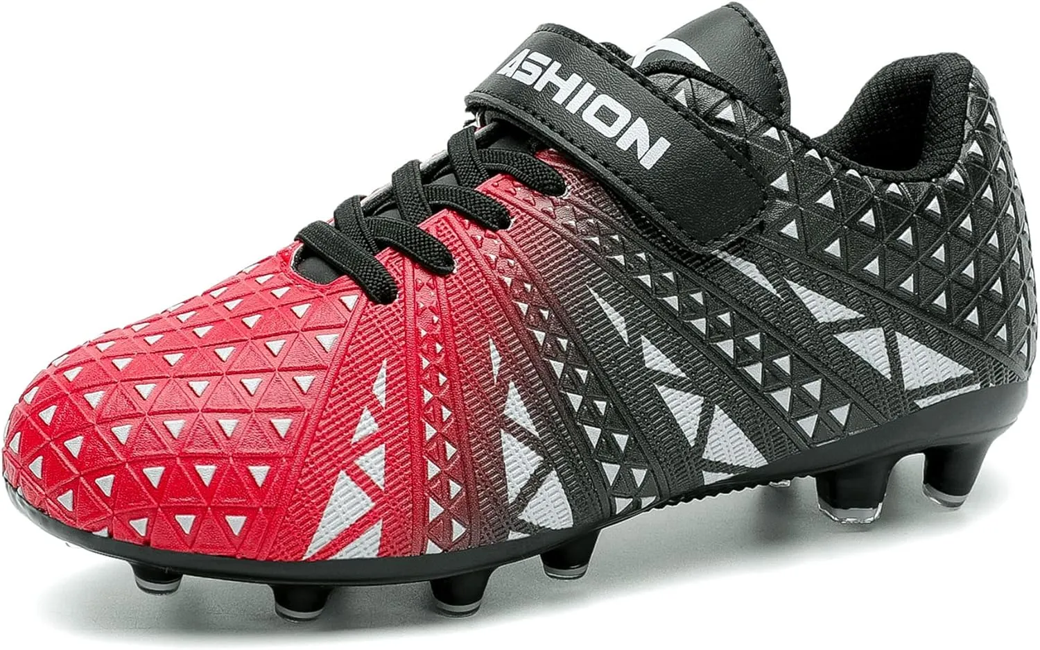 ASHION Kids Soccer Cleats Boys Girls Soccer Shoes Firm Ground Football Shoes for Indoor Outdoor Size (Little Kid/Big Kid)