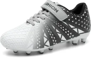 ASHION Kids Soccer Cleats Boys Girls Soccer Shoes Firm Ground Football Shoes for Indoor Outdoor Size (Little Kid/Big Kid)
