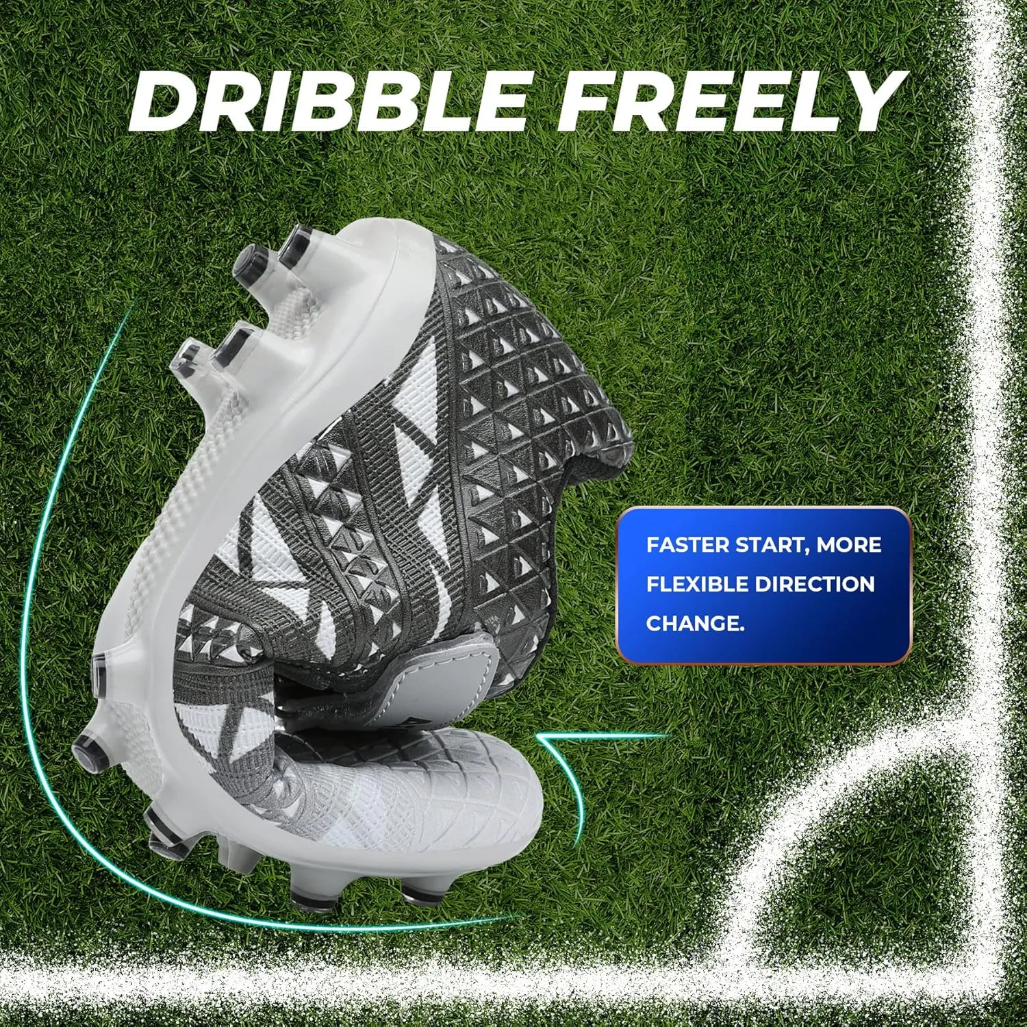ASHION Kids Soccer Cleats Boys Girls Soccer Shoes Firm Ground Football Shoes for Indoor Outdoor Size (Little Kid/Big Kid)