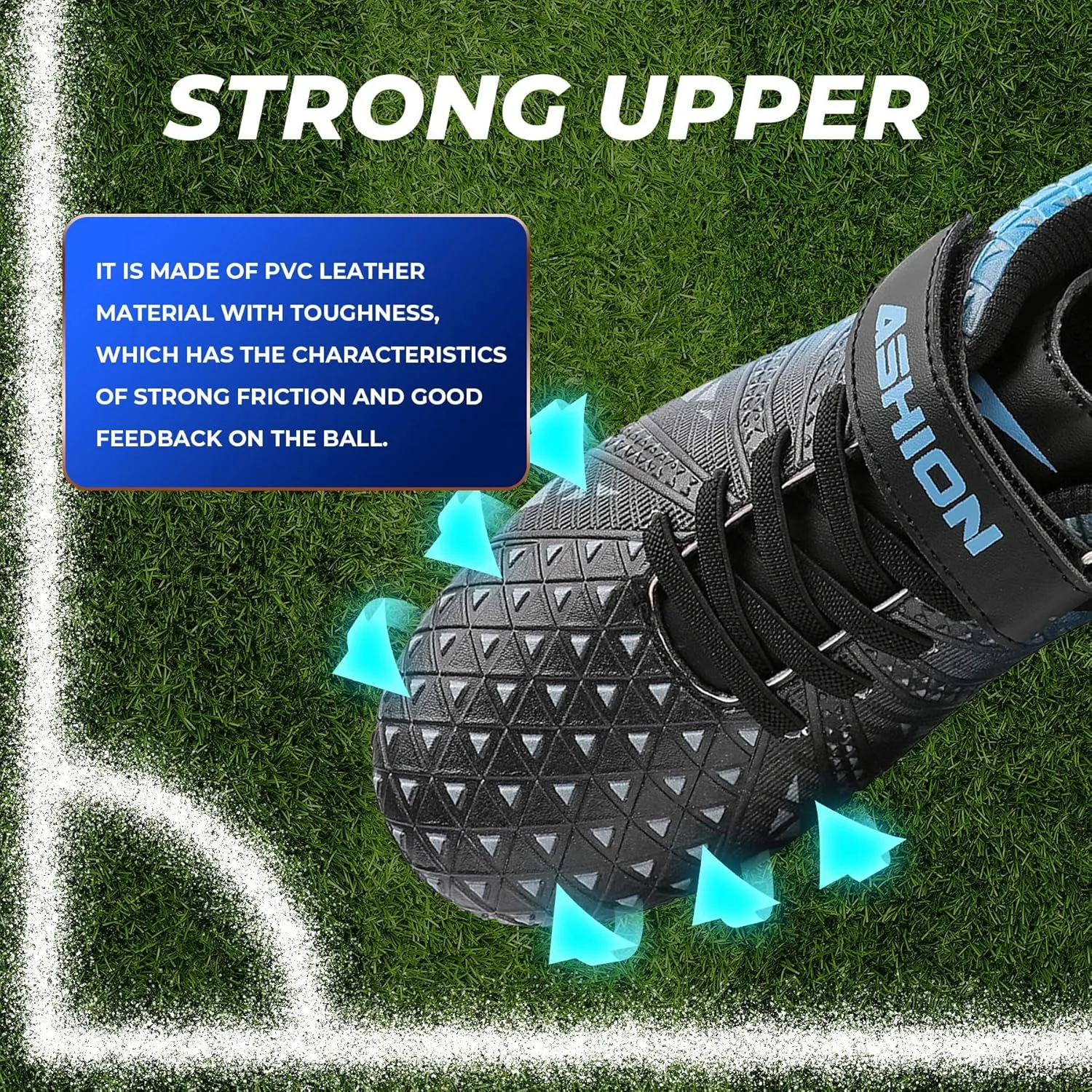 ASHION Kids Soccer Cleats Boys Girls Soccer Shoes Firm Ground Football Shoes for Indoor Outdoor Size (Little Kid/Big Kid)