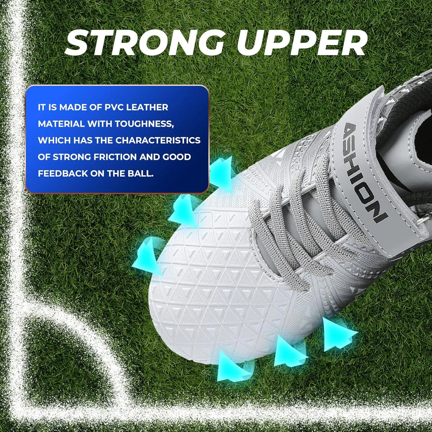 ASHION Kids Soccer Cleats Boys Girls Soccer Shoes Firm Ground Football Shoes for Indoor Outdoor Size (Little Kid/Big Kid)