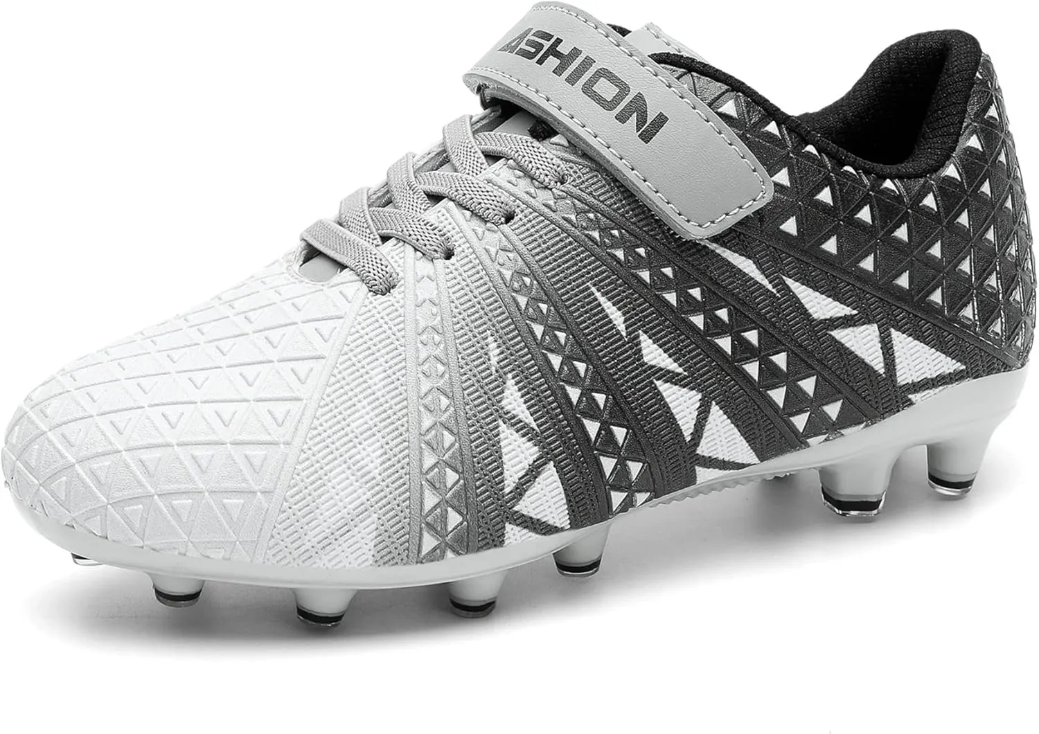 ASHION Kids Soccer Cleats Boys Girls Soccer Shoes Firm Ground Football Shoes for Indoor Outdoor Size (Little Kid/Big Kid)