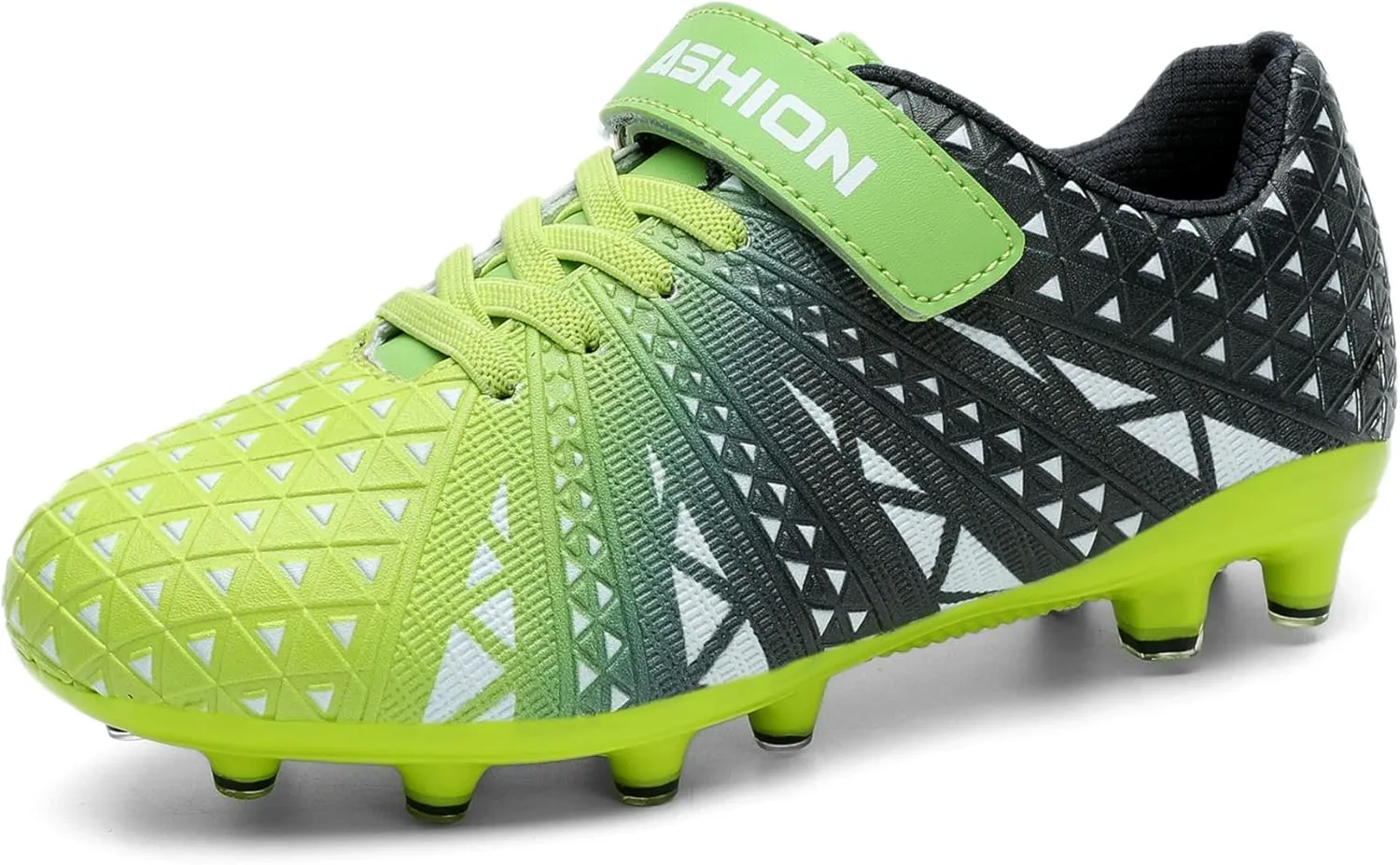 ASHION Kids Soccer Cleats Boys Girls Soccer Shoes Firm Ground Football Shoes for Indoor Outdoor Size (Little Kid/Big Kid)