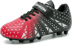 ASHION Kids Soccer Cleats Boys Girls Soccer Shoes Firm Ground Football Shoes for Indoor Outdoor Size (Little Kid/Big Kid)
