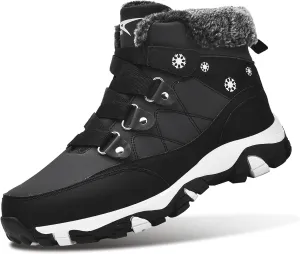 ASHION Womens Snow Boots Warm Fur Lined Winter Boots Comfortable Ankle Booties Outdoor Hiking Boots for Women