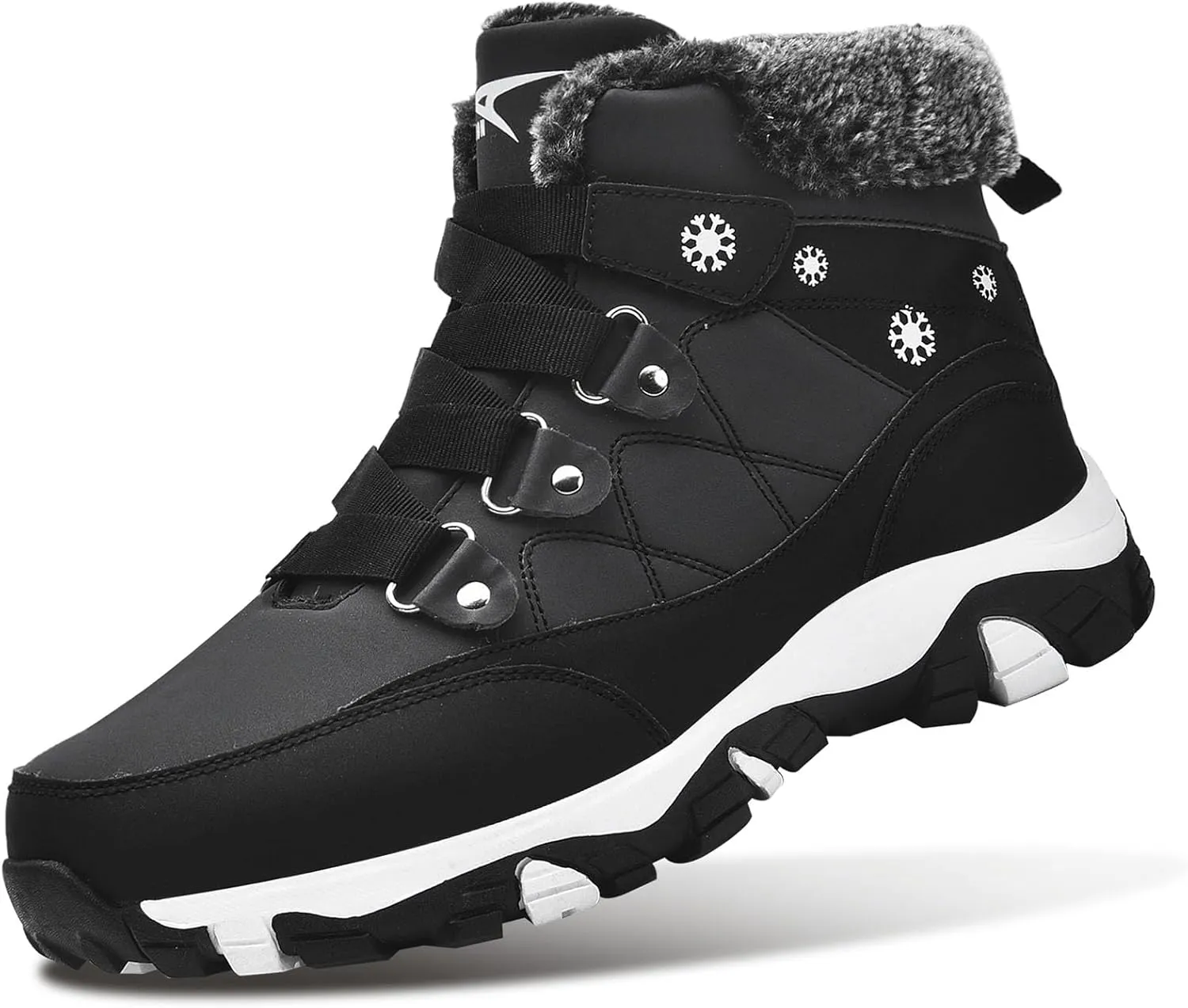 ASHION Womens Snow Boots Warm Fur Lined Winter Boots Comfortable Ankle Booties Outdoor Hiking Boots for Women