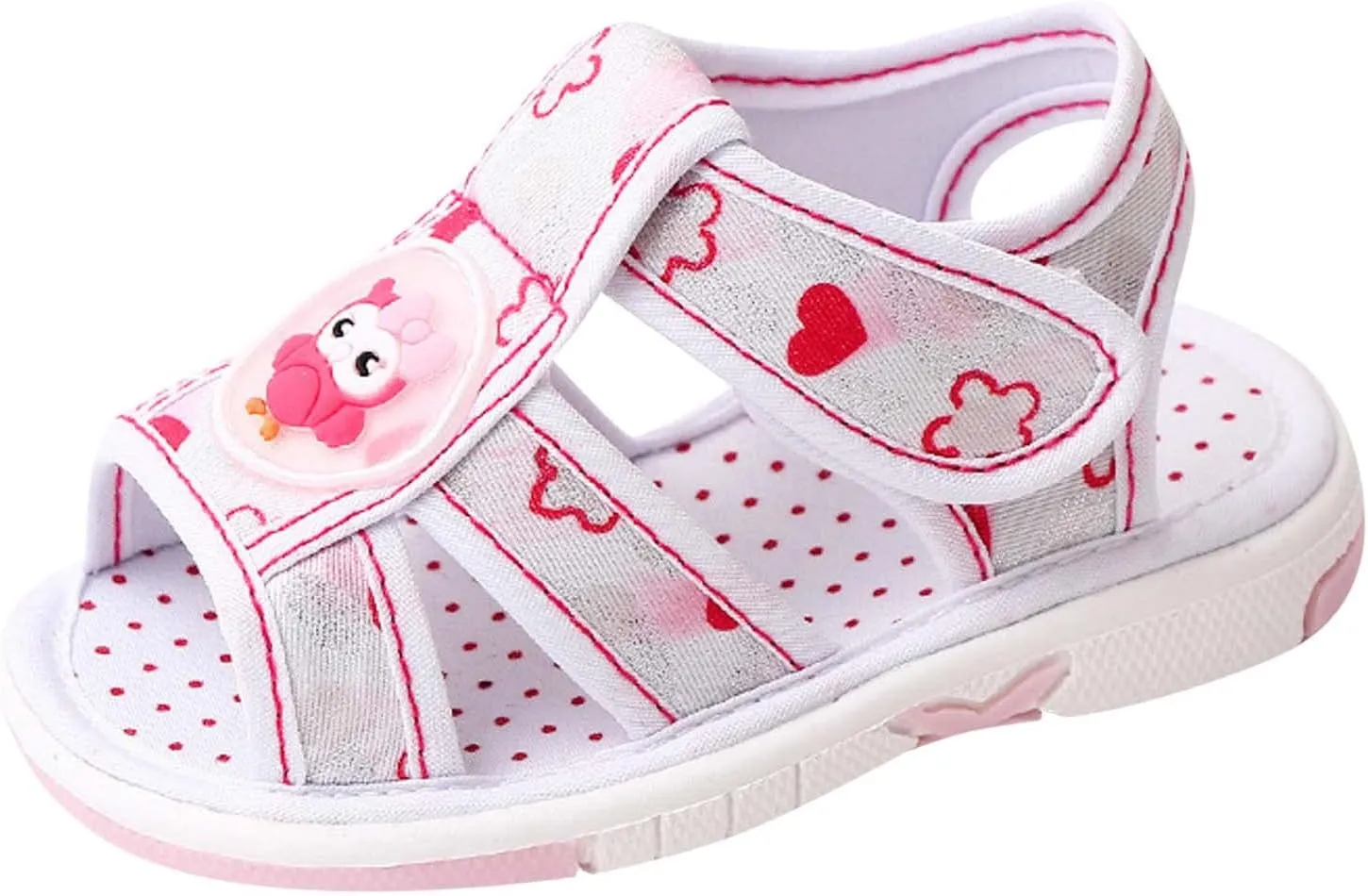 Baby Boy Girl Summer Sandals Infant Squeaky Shoes Lightwight Non-Slip Toddler Flat Bottom Non Slip OpenToe Breathable Soft Infant Sandals