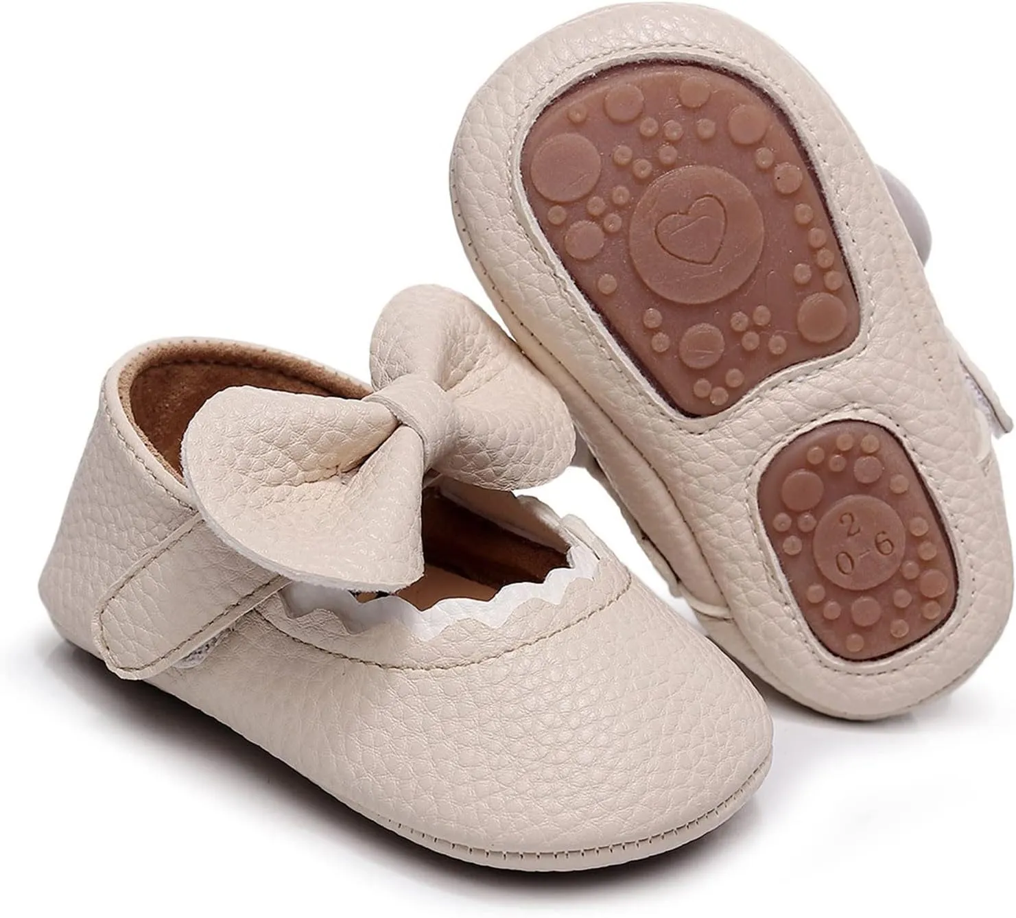 Baby Girl Booties 6-12 Months Infant Girls Single Shoes Ruffles Bowknot First Walkers Shoes Remy-18k Youth Girl's Fashion Flat Lace up Light Weight Glitter Sneaker Athletic Shoes