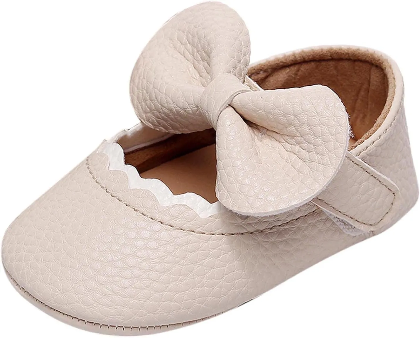 Baby Girl Booties 6-12 Months Infant Girls Single Shoes Ruffles Bowknot First Walkers Shoes Remy-18k Youth Girl's Fashion Flat Lace up Light Weight Glitter Sneaker Athletic Shoes
