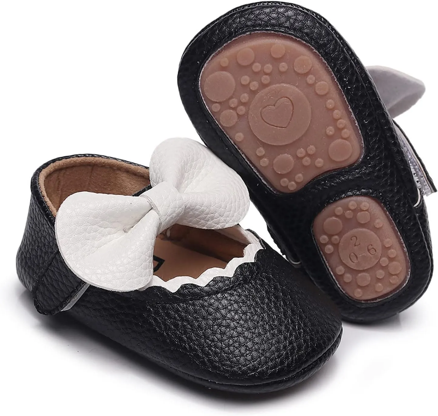 Baby Girl Booties 6-12 Months Infant Girls Single Shoes Ruffles Bowknot First Walkers Shoes Remy-18k Youth Girl's Fashion Flat Lace up Light Weight Glitter Sneaker Athletic Shoes