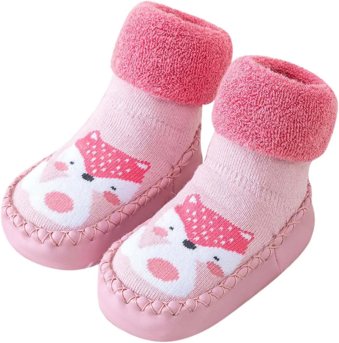 Baby Sock Shoes Children Toddler Autumn Winter Boys Girls Floor Sports Shoes Socks Shoes Flat White Shoes B