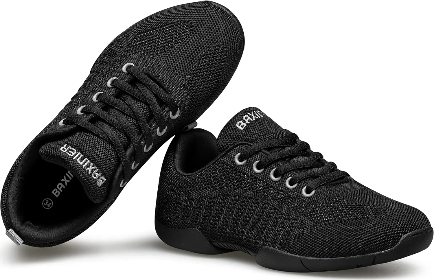BAXINIER Girls White Cheerleading Shoes Breathable Youth Cheer Competition Sneakers Athletic Training Dance Tennis Walking Shoes