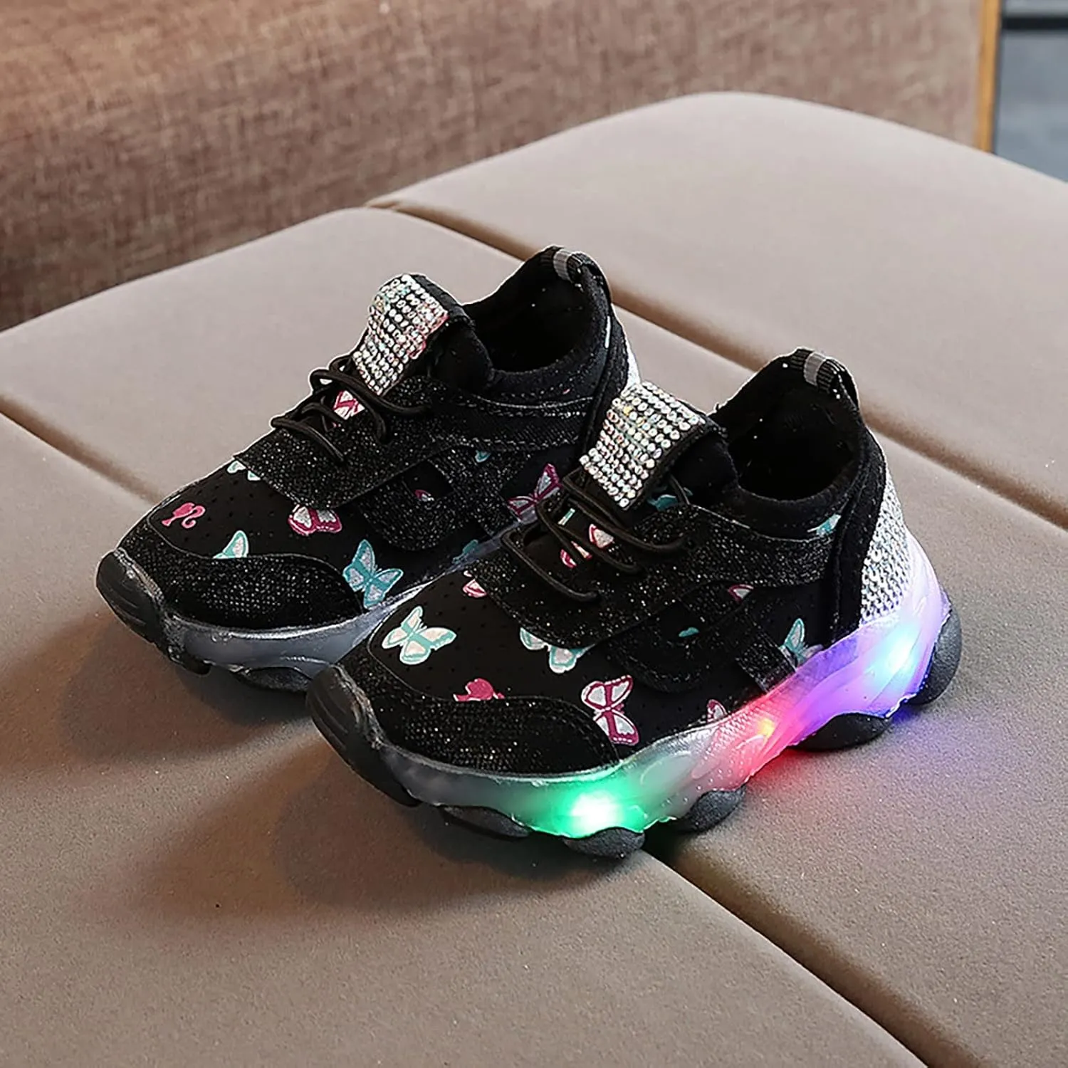 Black Shoes for Girls,Toddler Kids Shoes Breathable Infant Baby Soft Mesh Sneakers Shoes 1-6 Years