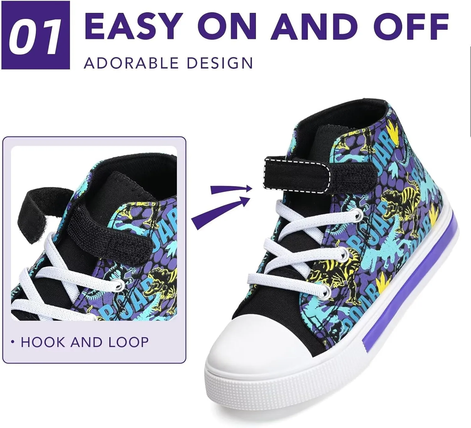 Boys Girls Light Up Sneakers Toddler Canvas High Top Fashion Sneaker Kids Casual Walking Shoes