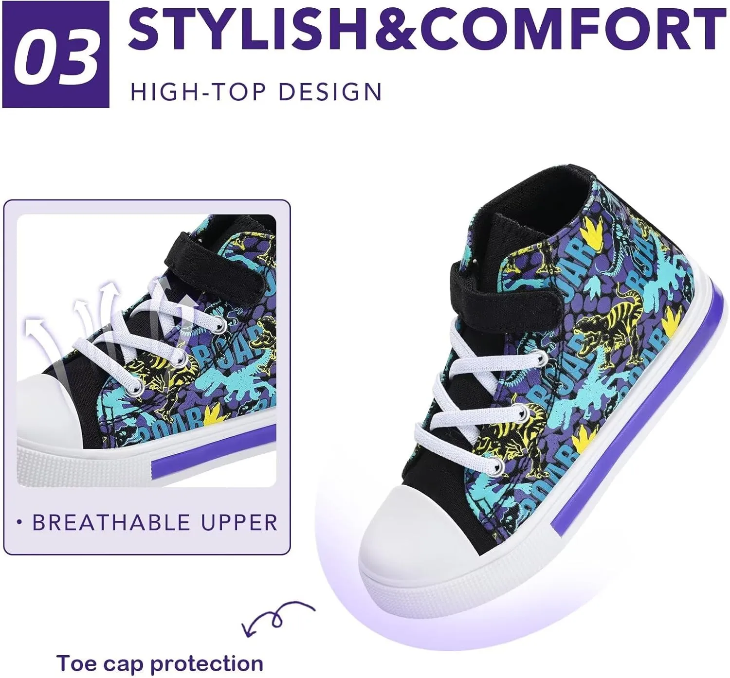 Boys Girls Light Up Sneakers Toddler Canvas High Top Fashion Sneaker Kids Casual Walking Shoes