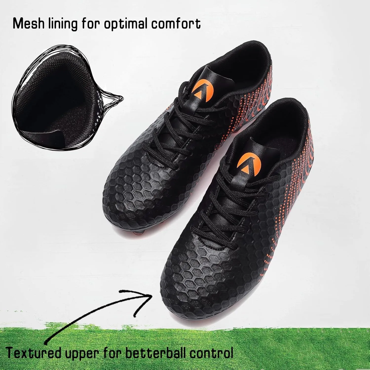 Boys Girls Soccer Cleats Kids Youth Firm Groud Soccer Shoes Athletic Outdoor Trainning Football Shoes Cleats