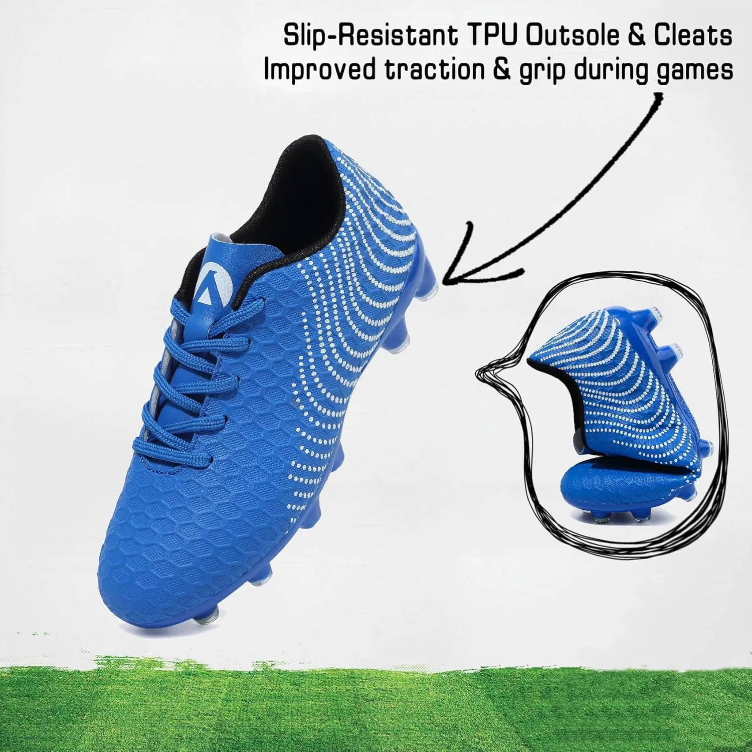 Boys Girls Soccer Cleats Kids Youth Firm Groud Soccer Shoes Athletic Outdoor Trainning Football Shoes Cleats