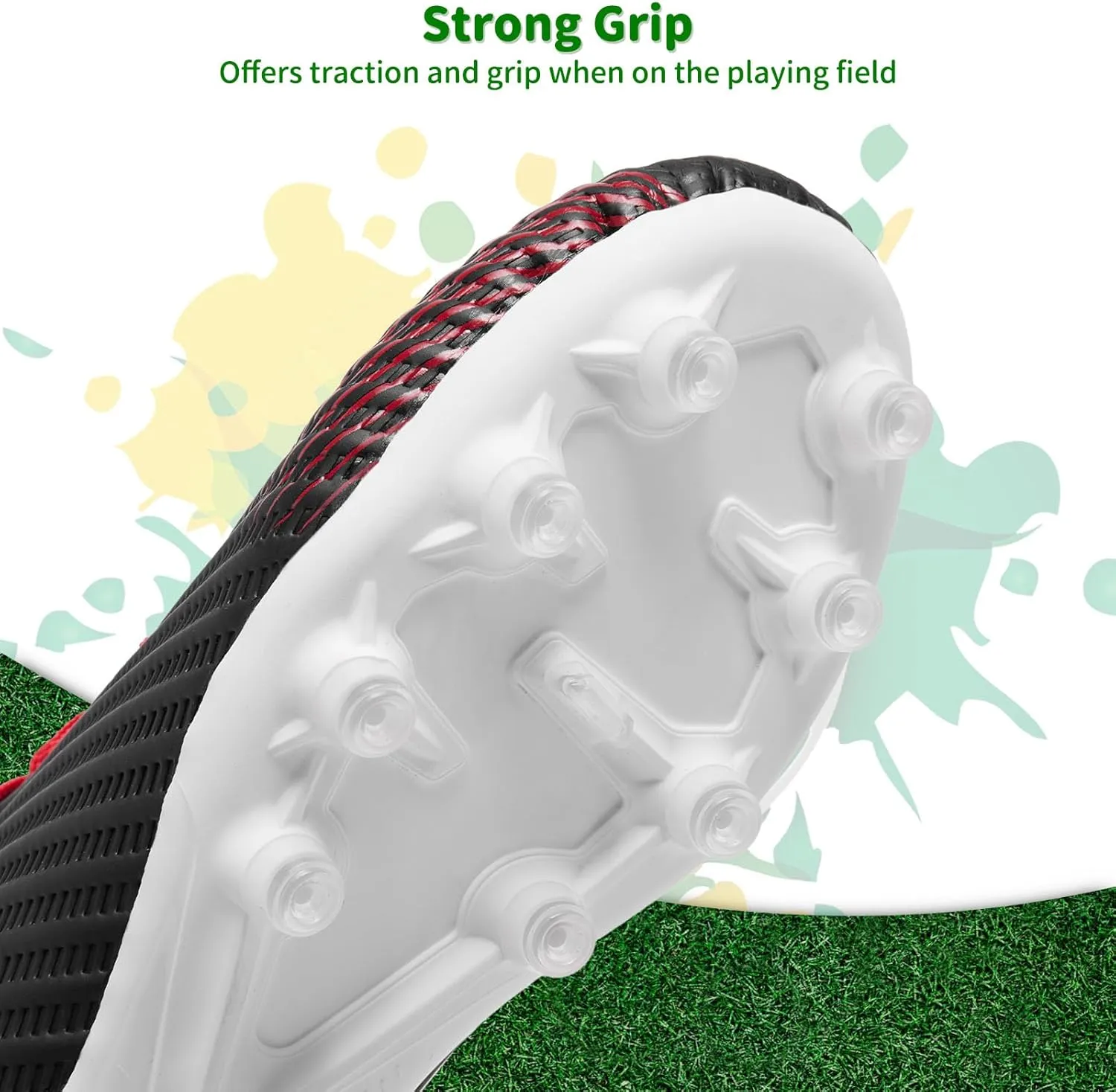 Boys Girls Soccer Cleats Youth Firm Groud Soccer Shoes Athletic Outdoor Training Football Cleats for Little/Big Kids