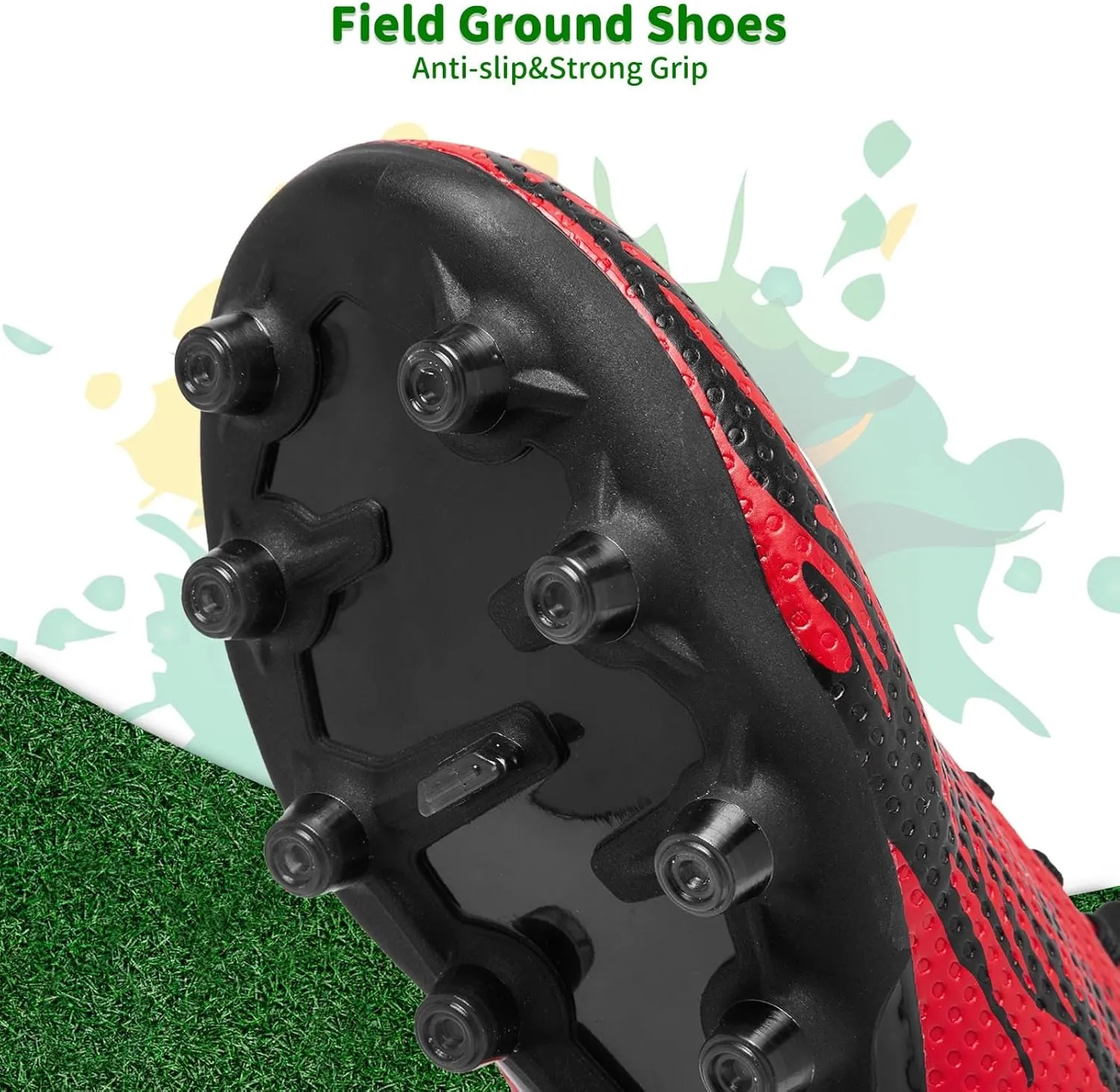 Boys Girls Soccer Cleats Youth Firm Groud Soccer Shoes Athletic Outdoor Training Football Cleats for Little/Big Kids