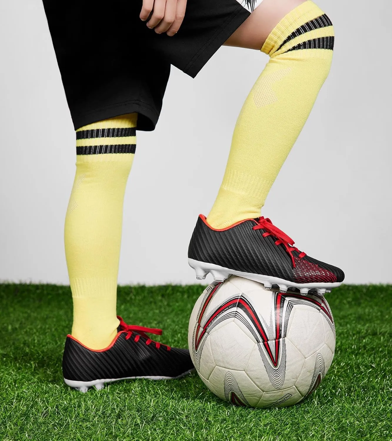 Boys Girls Soccer Cleats Youth Firm Groud Soccer Shoes Athletic Outdoor Training Football Cleats for Little/Big Kids