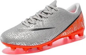 Boys Girls Soccer Shoes Kids Football Cleats Turf Indoor Low-Top Non-Slip Sneakers for Youth