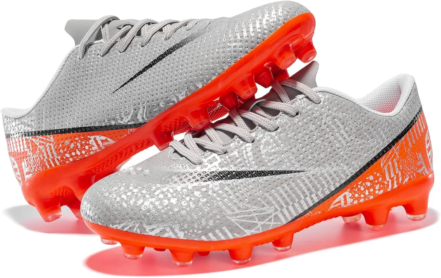 Boys Girls Soccer Shoes Kids Football Cleats Turf Indoor Low-Top Non-Slip Sneakers for Youth