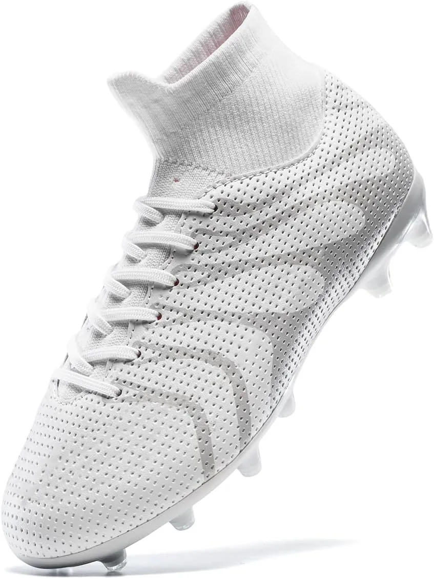 Boys Soccer Cleats for Kids Athletic Turf Shoes for Outdoor Training Easy to Wear Kids Soccer Shoes