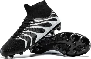 Boys Soccer Cleats for Kids Athletic Turf Shoes for Outdoor Training Easy to Wear Kids Soccer Shoes