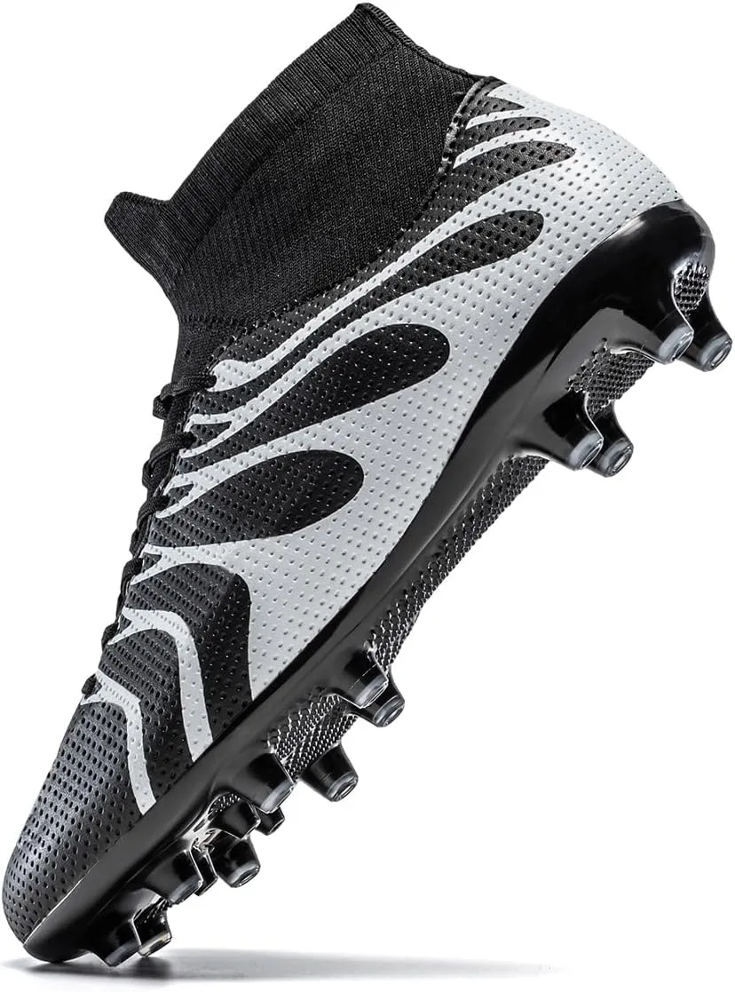 Boys Soccer Cleats for Kids Athletic Turf Shoes for Outdoor Training Easy to Wear Kids Soccer Shoes