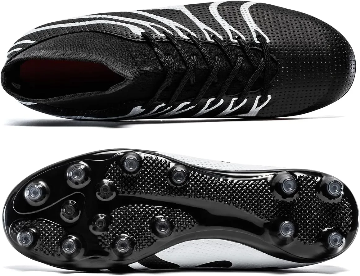 Boys Soccer Cleats for Kids Athletic Turf Shoes for Outdoor Training Easy to Wear Kids Soccer Shoes
